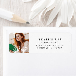 Casual Custom Photo Graduation Return Address