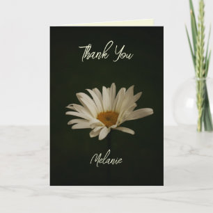 Casual Daisy Floral Photo Personalised Thank You Card