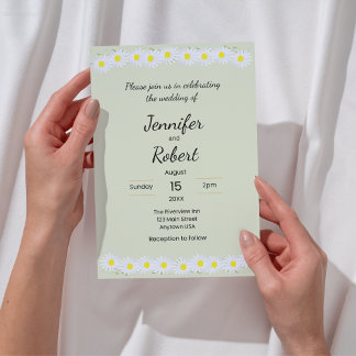 Casual Daisy Wedding Invitation