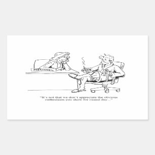 Casual Day Rectangular Sticker