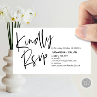 Casual Elegance, Black Script, RSVP respond