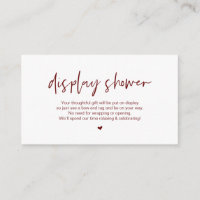 Casual elegance, Display Shower, Burgundy, Wedding