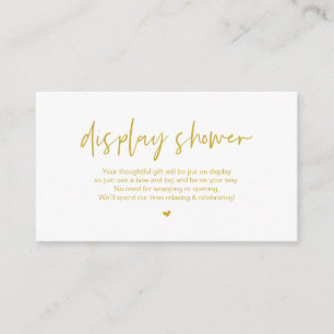 Casual elegance, Display Shower, Gold, Wedding Enclosure Card