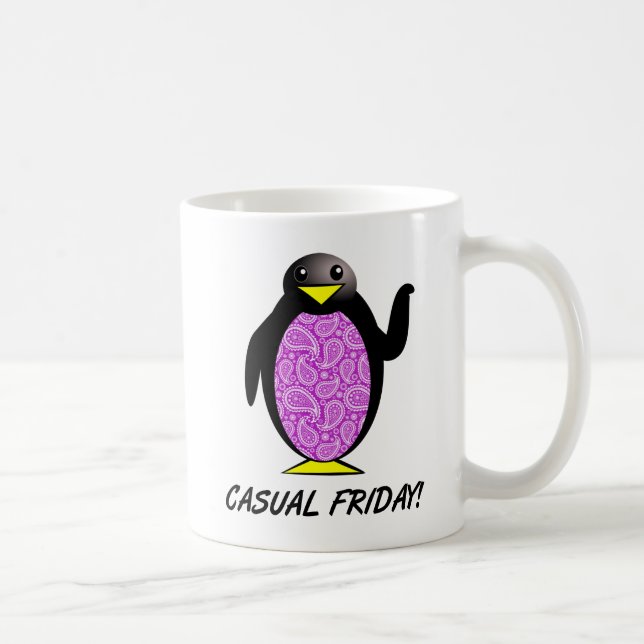 Casual Friday Penguin Funny Mug (Right)
