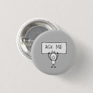 Casual Fun Grey Retail Ask Me Buttons