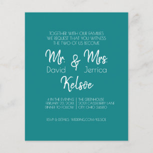 Casual Future Mr. & Mrs. Wedding Invitation Flyer