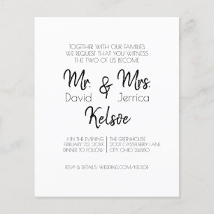 Casual Future Mr. & Mrs. Wedding Invitation Flyer