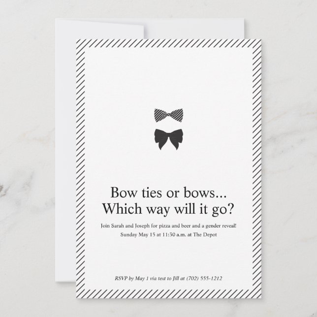 Casual Gender Reveal Invitation (Front)