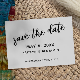 Casual Handwriting Save the Date, Simple Wedding Date