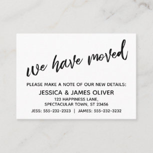 Casual Handwriting Simple We've Moved Handout Card