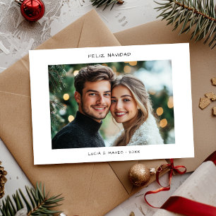 Casual Handwriting Spanish Christmas Feliz Navidad Holiday Card