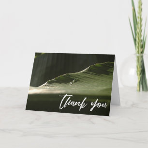 Casual Handwriting Thank You, Banana Leaf Photo Card