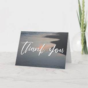 Casual Handwriting Thank You Evening Topsail Beach Card