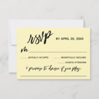 Casual Handwriting w/ Song Request Pale Yellow