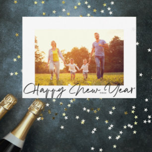 Casual Happy New Year Photo Card