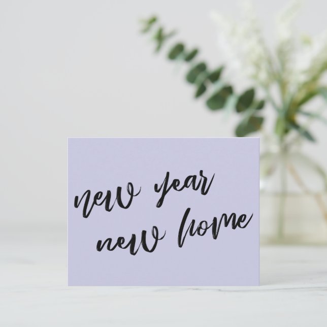 Casual Lavender New Year New Home Announcement (Standing Front)