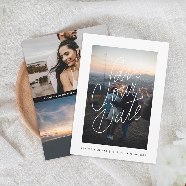 Casual Lettering Photo Save The Date (Creator Uploaded)