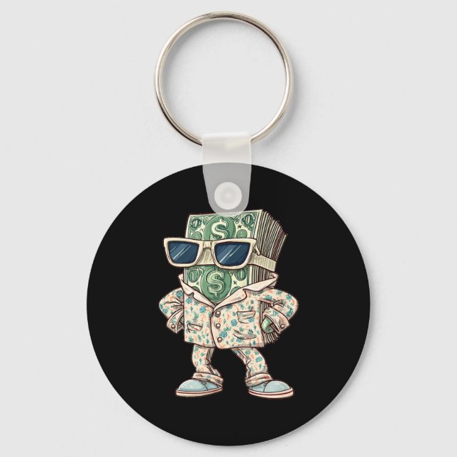 Casual Money Sleepwear Costume For Cash Lovers  Key Ring (Front)