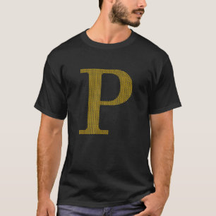 Casual Monogram P Cardinal Merry Christmas Happy T-Shirt