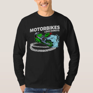 Casual Motorbike Biker Doughnut Motorcycle Racing T-Shirt