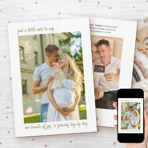 Casual Note to Say 2 Vertical Photo Pregnancy Anno Announcement
