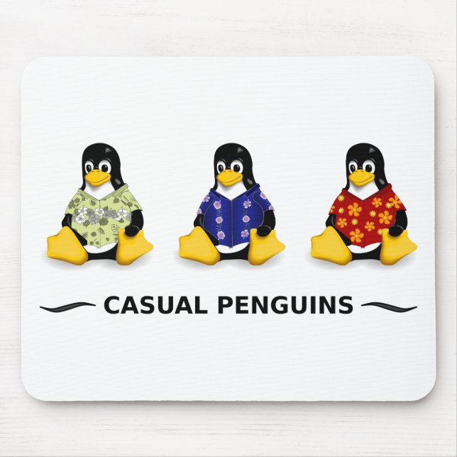 Casual Penguins Mousepad (Front)