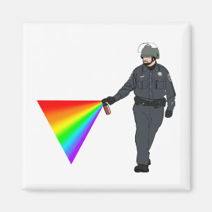 Casual Pepper Spray Cop Rainbow With Colour Magnet