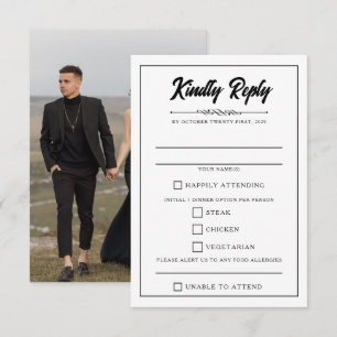 Casual Photo Food Choices RSVP Card