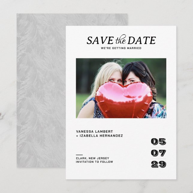 Casual Photo Wedding Save The Date (Front/Back)