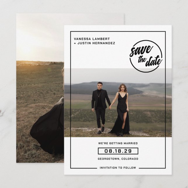 Casual Photo Wedding Save The Date (Front/Back)