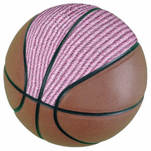 Casual Pink Corduroy Stripe Pattern Basketball