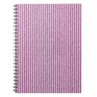 Casual Pink Corduroy Stripe Pattern Notebook