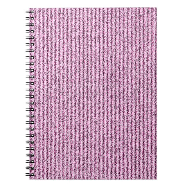 Casual Pink Corduroy Stripe Pattern Notebook (Front)