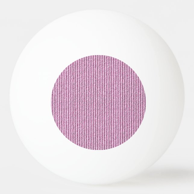Casual Pink Corduroy Stripe Pattern Ping Pong Ball (Front)