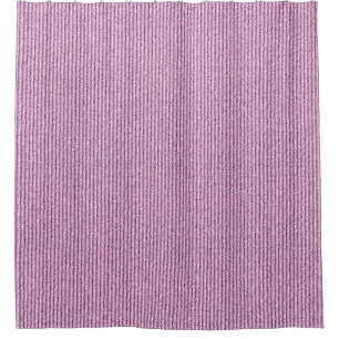 Casual Pink Corduroy Stripe Pattern Shower Curtain