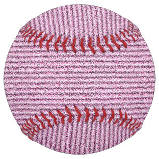 Casual Pink Corduroy Stripe Pattern Softball