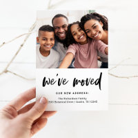 Casual Script and Photo | Moving Announcement