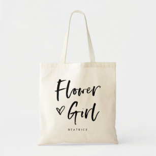 Casual Script   Chic Simple Flower Girl Gift Tote Bag