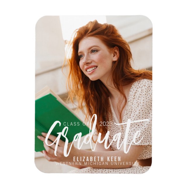 Casual Script | Graduation Announcement Magnet (Vertical)