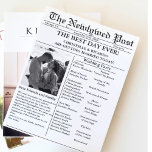 Casual script newspaper wedding save the date  invitation<br><div class="desc">The best day ever for the newspaper! Postcard with photo and exclusive content as a Save the Date This is a one-of-a-kind way to notify your loved ones that you are engaged and that they should save the date. You can use the customised option to add and delete whatever information...</div>