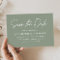 Casual Script Sage Green Wedding