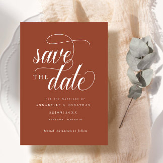 Casual Script Typography Save The Date