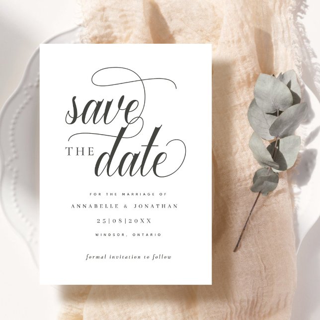 Casual Script Typography Save The Date (Creator Uploaded)