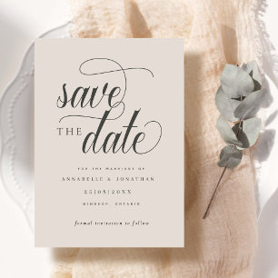 Casual Script Typography Save The Date