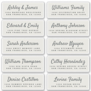 Casual Script Wedding Guest Address Labels