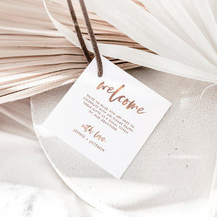 Casual Script   Wedding Welcome Gift Bag or Basket Favour Tags