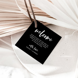 Casual Script   Wedding Welcome Gift Bag or Basket Favour Tags