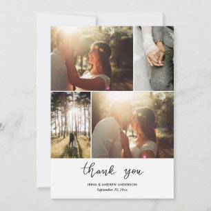Casual Simple Thank You Script Wedding Photo