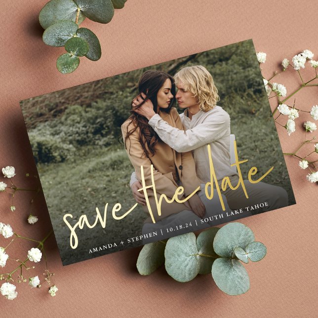 Casual Sketch Foil | Photo Save The Date (Creator Uploaded)