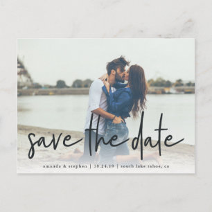 Casual Sketch Photo Save the Date Announcement Postcard